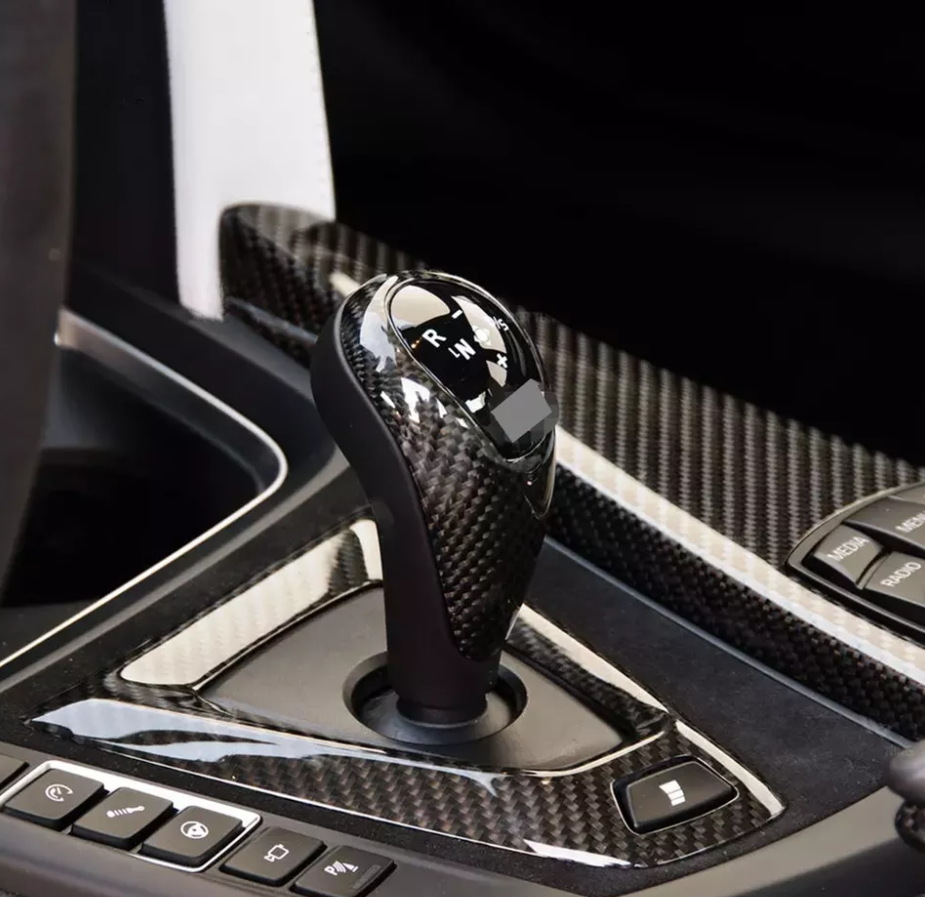 Gear knob cover made of PrePreg carbon for BMW M2/M3/M4 (F87/F80/F82/F83) 