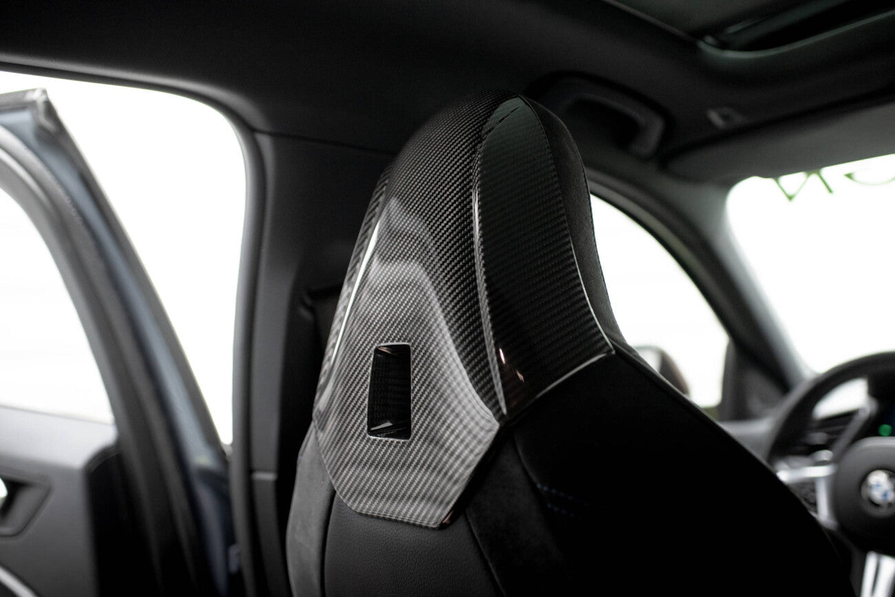 Carbon headrest cover for BMW 1 Series F40 M135i 